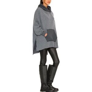 Women’s Free People Charcoal Trademark Oversized Hoodie Size M MSRP $148
